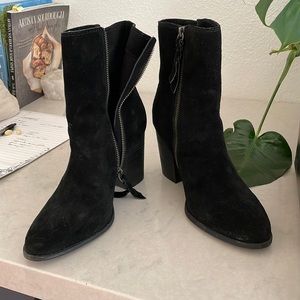 Splendid- black suede booties 8 1/2